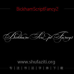 花体英文书法字体bickhamscriptfancy2